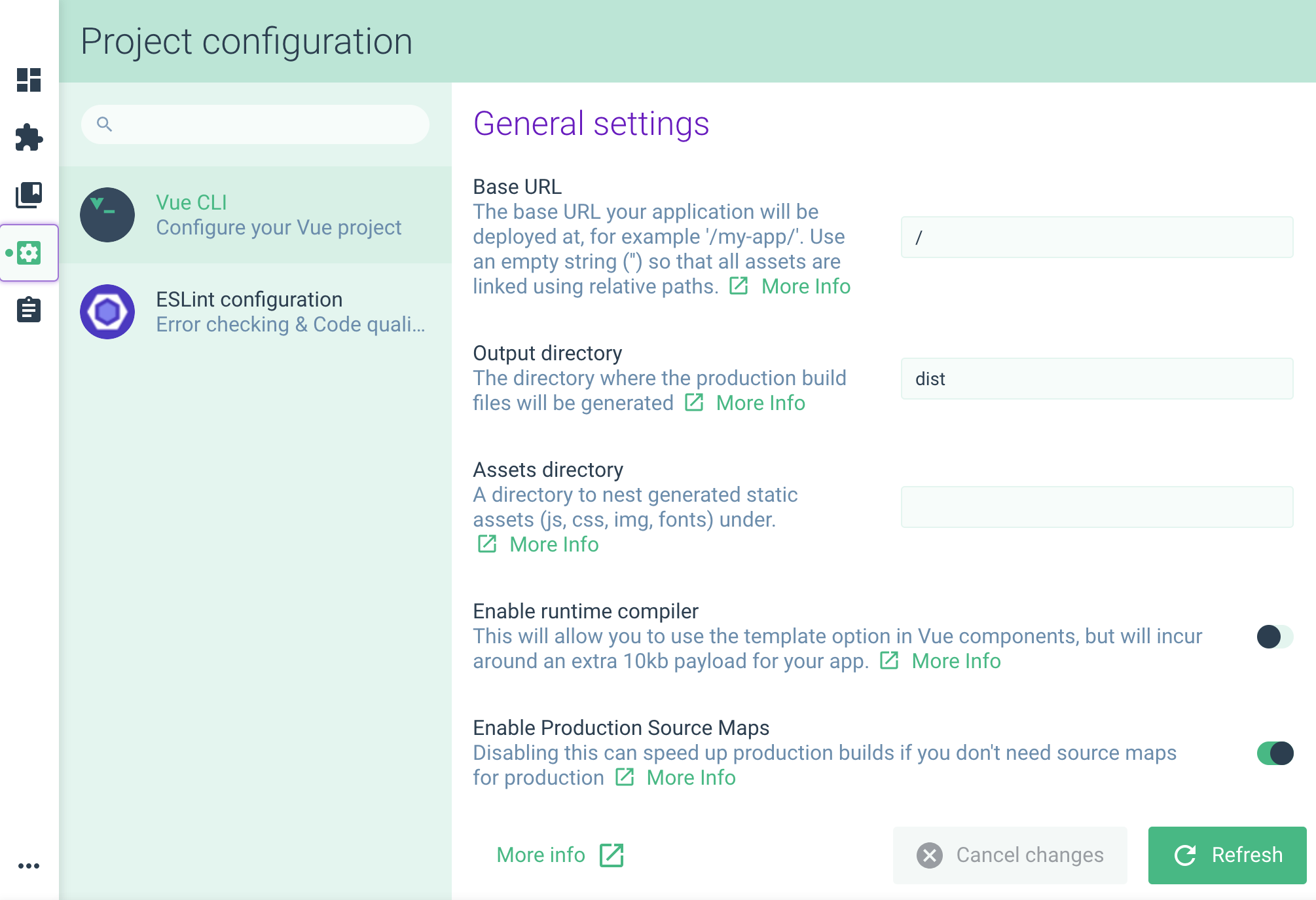 Dist info. Vue Plugins example.